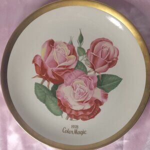 Vintage Rose Plate